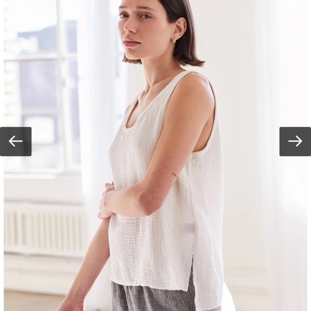 It is well LA organic gauze tank in salt